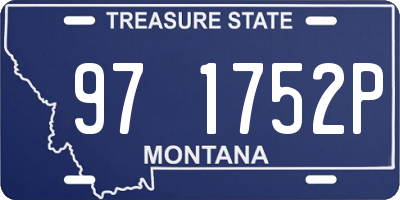 MT license plate 971752P