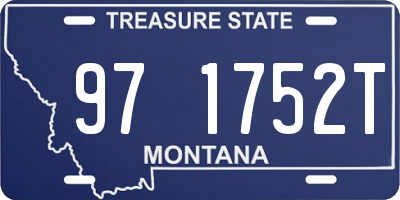 MT license plate 971752T