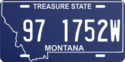 MT license plate 971752W