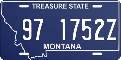 MT license plate 971752Z