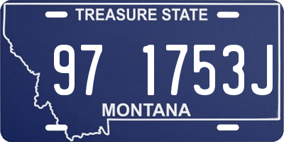 MT license plate 971753J