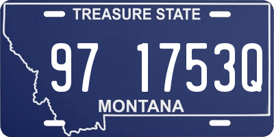 MT license plate 971753Q
