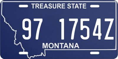 MT license plate 971754Z