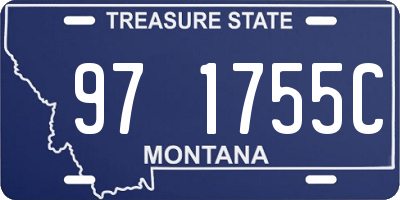 MT license plate 971755C