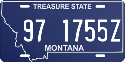 MT license plate 971755Z