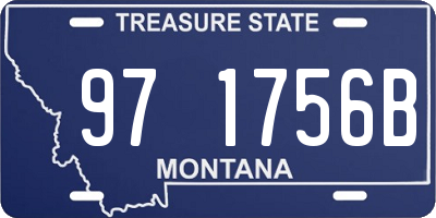 MT license plate 971756B