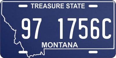 MT license plate 971756C