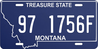 MT license plate 971756F