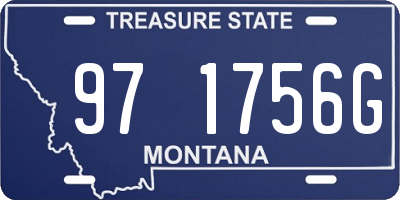 MT license plate 971756G