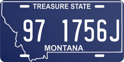 MT license plate 971756J