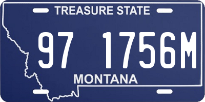 MT license plate 971756M