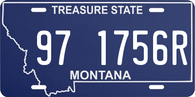 MT license plate 971756R