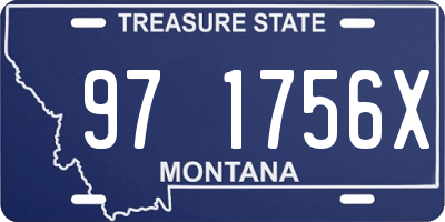 MT license plate 971756X