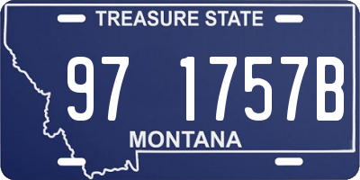 MT license plate 971757B