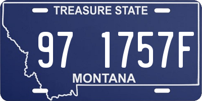 MT license plate 971757F