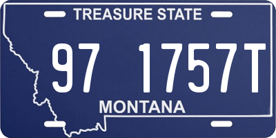 MT license plate 971757T