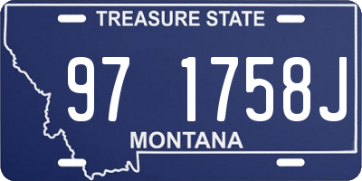 MT license plate 971758J