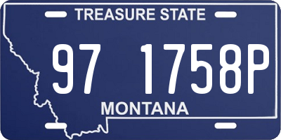MT license plate 971758P