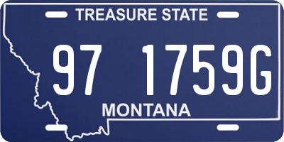 MT license plate 971759G