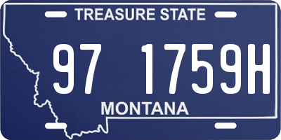 MT license plate 971759H