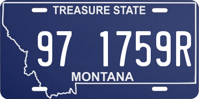 MT license plate 971759R