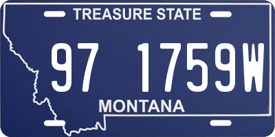 MT license plate 971759W