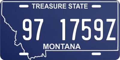 MT license plate 971759Z