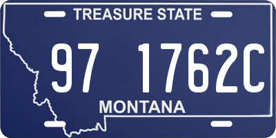 MT license plate 971762C