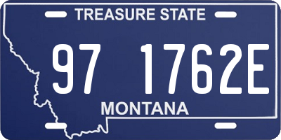 MT license plate 971762E