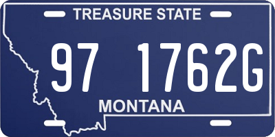 MT license plate 971762G
