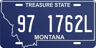 MT license plate 971762L