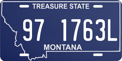 MT license plate 971763L