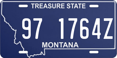 MT license plate 971764Z