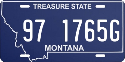 MT license plate 971765G