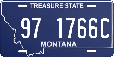 MT license plate 971766C