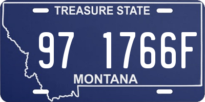MT license plate 971766F