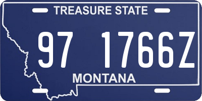 MT license plate 971766Z