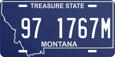 MT license plate 971767M