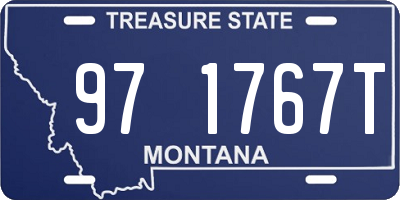 MT license plate 971767T