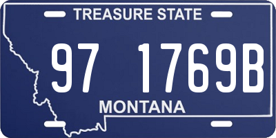 MT license plate 971769B
