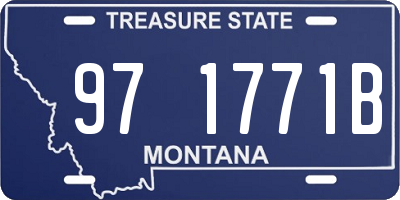 MT license plate 971771B