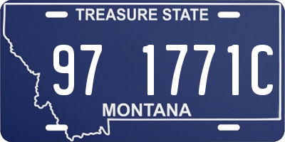 MT license plate 971771C