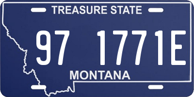 MT license plate 971771E
