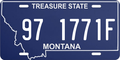 MT license plate 971771F