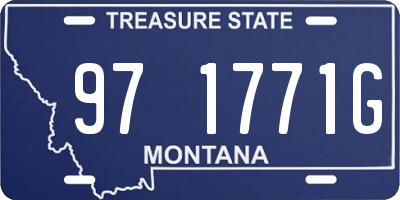 MT license plate 971771G
