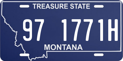 MT license plate 971771H