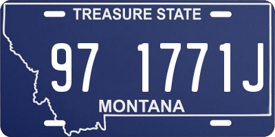 MT license plate 971771J