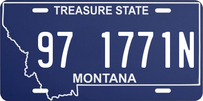 MT license plate 971771N