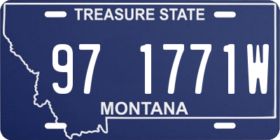 MT license plate 971771W