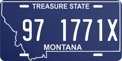 MT license plate 971771X